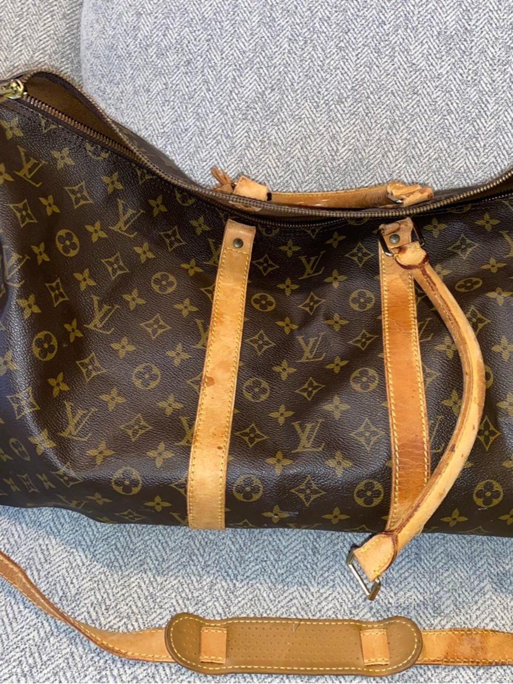 Louis Vuitton Monogram Canvas Keepall Duffel in Brown and Tan - Picture 2 of 11